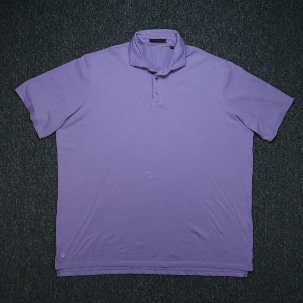 Greyson Polo Shirt Mens XXL Purple Performance Golf‎ Polo Short Sleeve 2XL